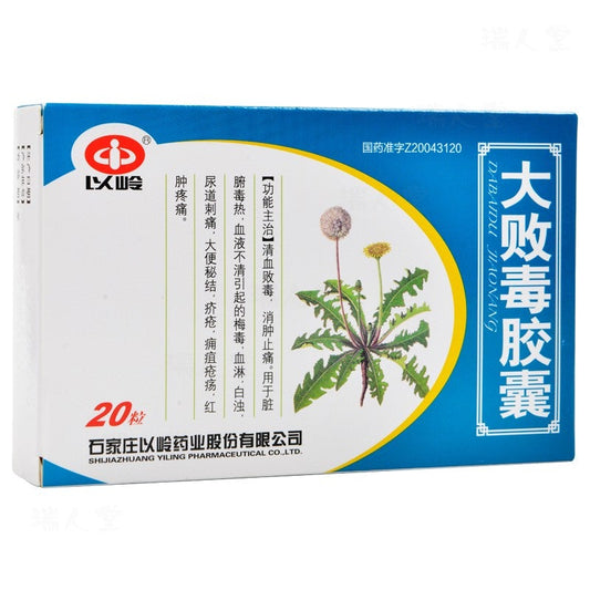 Natural Herbal Dabaidu Jiaonang for syphilis bloody stranguria and scabies. Traditional Chinese Medicine Da Bai Du Jiao Nang.