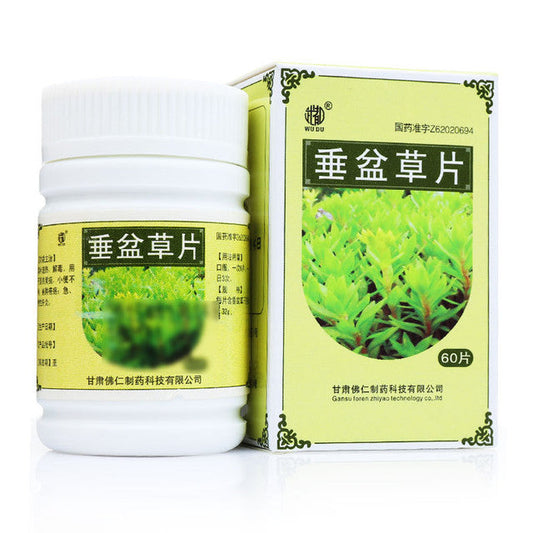 China Herb. Brand Wu Du. Chuipencao Pian or Chui Pen Cao Pian or Chuipencao Tablets For damp-heat jaundice, poor urination, carbuncle sores; acute and chronic hepatitis.