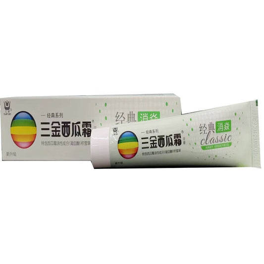 SanJin Watermelon Frost Toothpaste / Sanjin Xiguashuang Toothpaste / San Jin Xi Gua Shuang Toothpaste. Classic Style